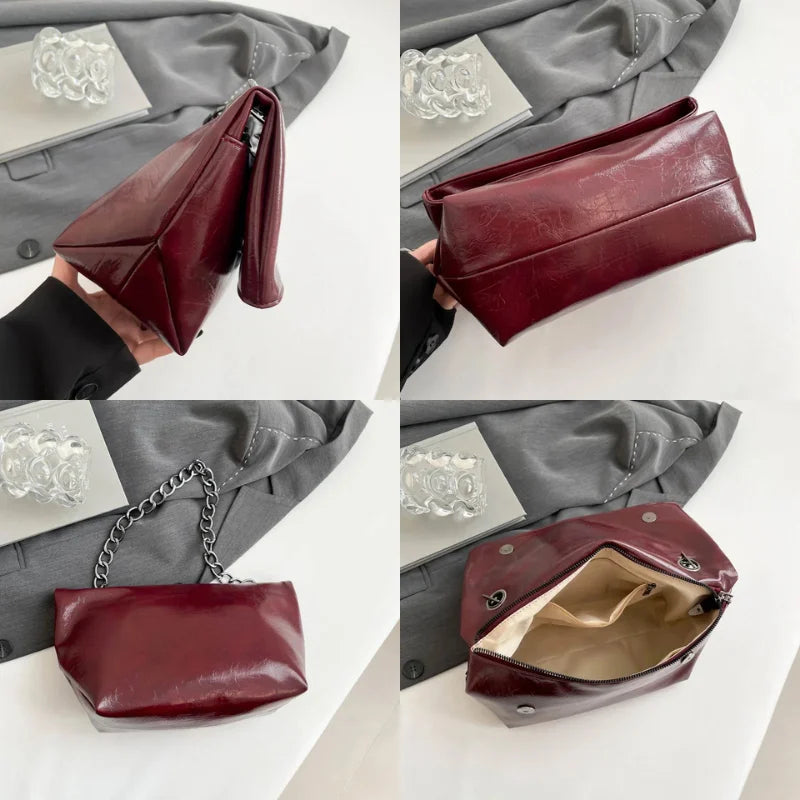 Detalhes da bolsa de ombro Mireli feminina com acabamento de alta qualidade