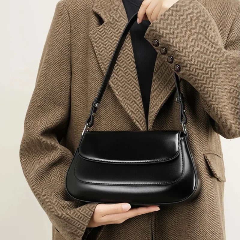 Bolsa de ombro feminina preta MontClair Marquise