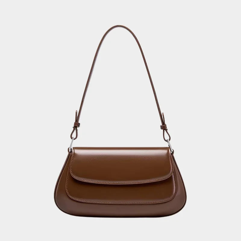 Bolsa transversal feminina marrom de couro MontClair Marquise