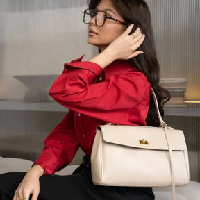 Bolsa Feminina Grande Modelo Avenna Bege