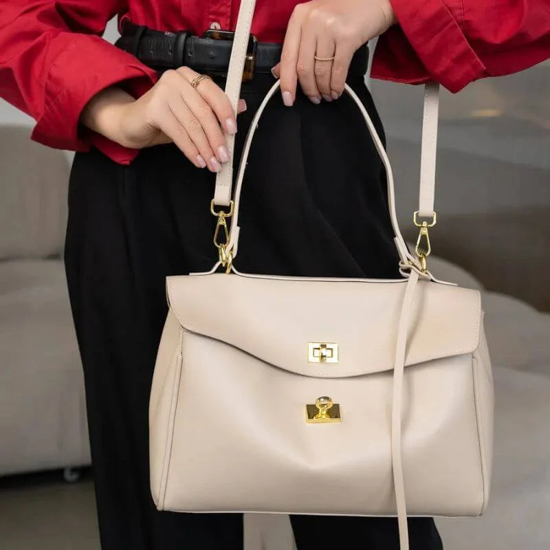 Bolsa Feminina Grande Modelo Avenna Bege