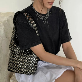 bolsa boho punk feminina moderna