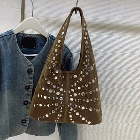Bolsa Boho Punk com Studs - Avenue Caqui
