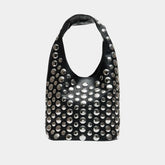 bolsa bucket boho punk com studs feminina