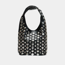 bolsa bucket boho punk com studs feminina