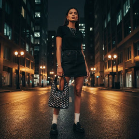 bolsa boho punk feminina