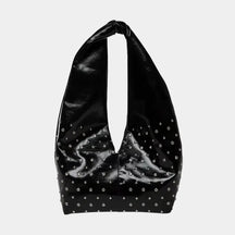 Bolsa Tote Boho Punk com Studs - Estela Preta