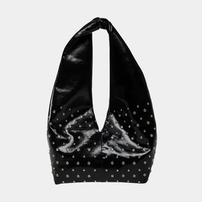 Bolsa Tote Boho Punk com Studs - Estela Preta