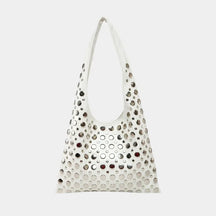 Bolsa Tote Pequena Boho Punk - Emilia Branca