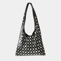 Bolsa Tote Pequena Boho Punk - Emilia Preta