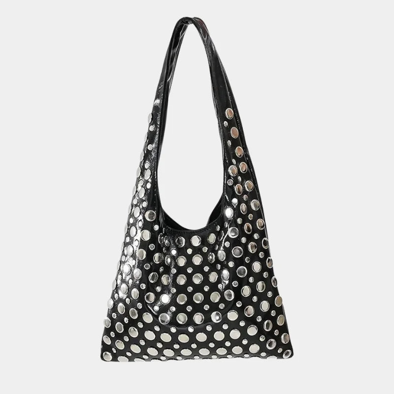 Bolsa Tote Pequena Boho Punk - Emilia Preta