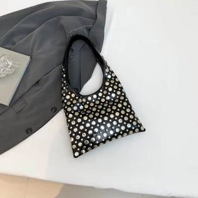 Bolsa Tote Pequena Boho Punk - Emilia Preta